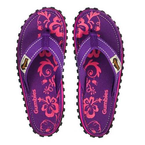 Шлепанцы женские Gumbies Islander Canvas Purple Hibiscus 2020 (36) в Зарина